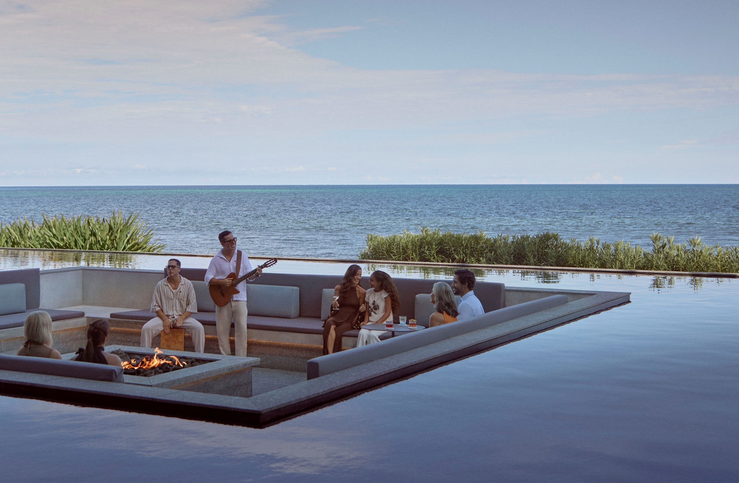 Live Music at the Firepit. Waldorf Astoria Riviera Maya