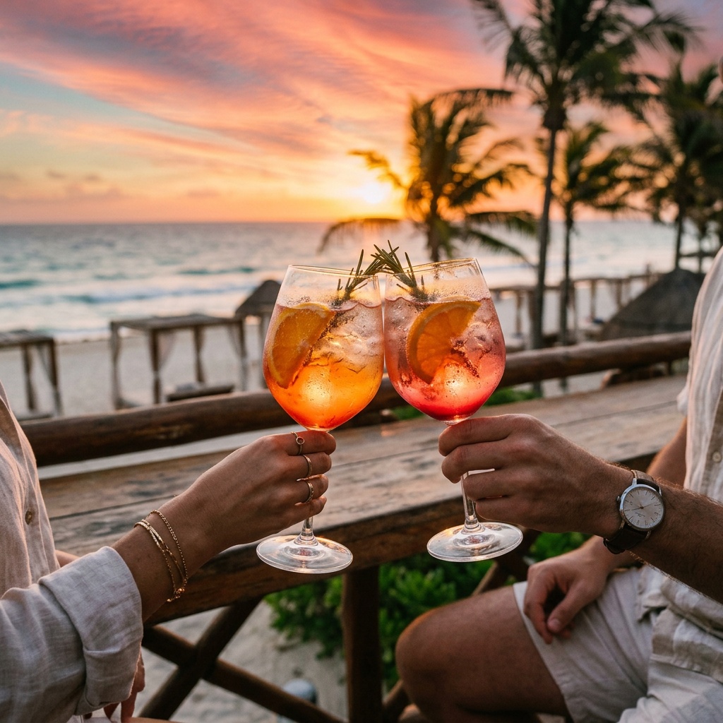 Sunset Spritz Cocktails Experience by Waldorf Astoria Riviera Maya Beach